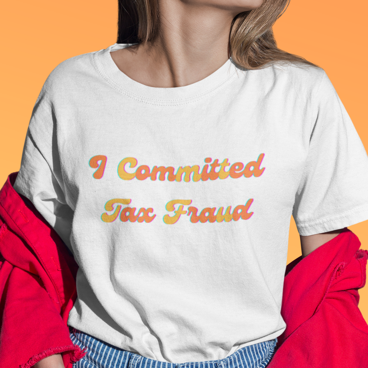 Groovy 'I Committed Tax Fraud' Unisex Heavy Cotton Tee