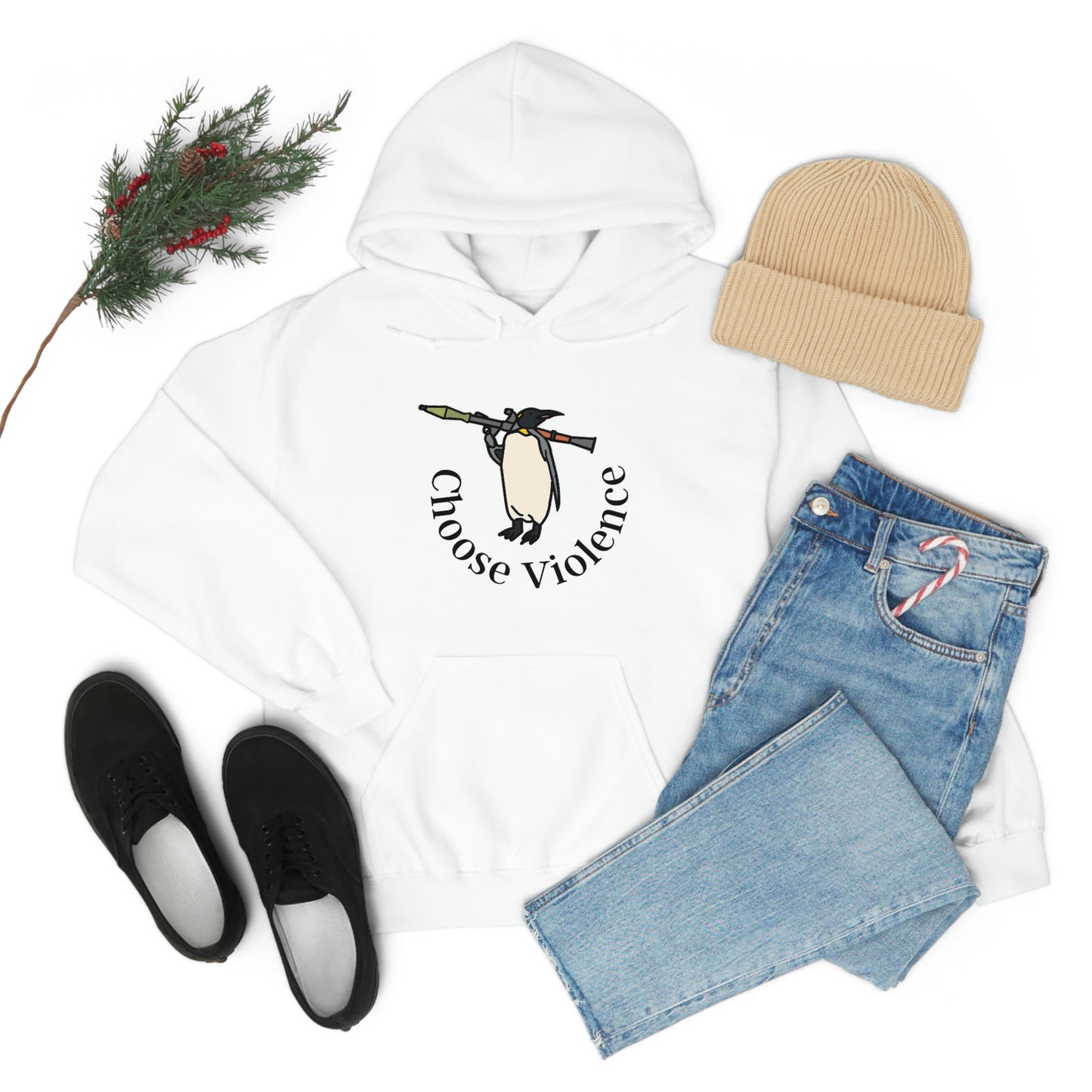 Violent Penguin Unisex Hoodie