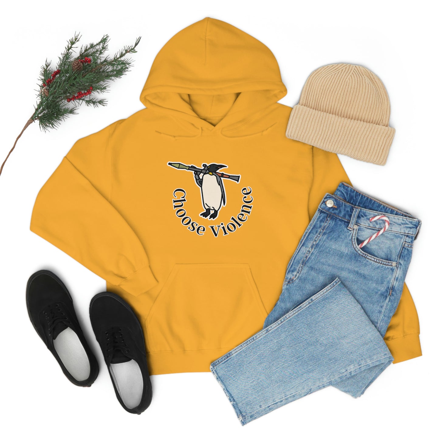 Violent Penguin Unisex Hoodie